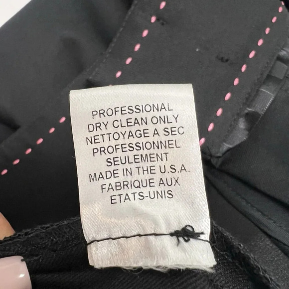 Alice and Olivia Dress Pants Towork! Black Classic Flare Flat Front Office Sz 2 - Picture 10 of 10